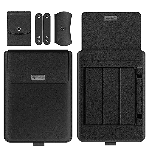 Mac-Book Air ケース ノートパソコンケース PCバッグ 15.4 / 15.6 / 16.1インチ スタンド機能 パソコンケース タブレットケース ノート3セット軽量 15.4 インチ PCバッグ 充電器収納ポーチ付き Mac-Book ケース