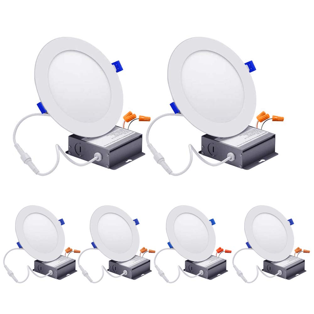 CNSUNWAY LIGHTING 6 Inch Slim LED Recessed Lighting with Junction