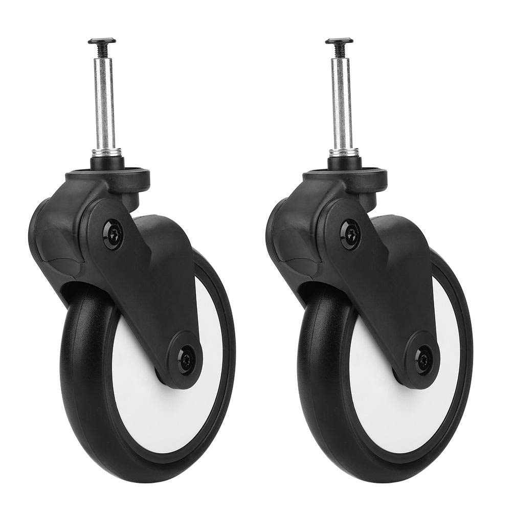 Atyhao Ensemble de Roues Avant pour bébé Jogger, poussettes Premier Ensemble de Roues de Remplacement pour poussettes pour bébés Roues en Caoutchouc Accessoires Yoya Vovo Wheel Kids(Roue Avant)