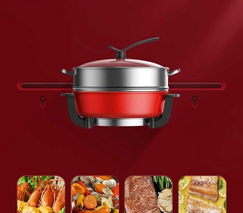 Miniatura 5 de Sartén eléctrica Shabu Shabu Shabu Olla caliente antiadherente Sartén de cocina de 2 sabores Wok de calor rápido rápido (dividido)
