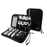 Travel Electronics Cord Organizer Case - Small Gadget Bag (Zipper Pouch) - Storage for Accessories