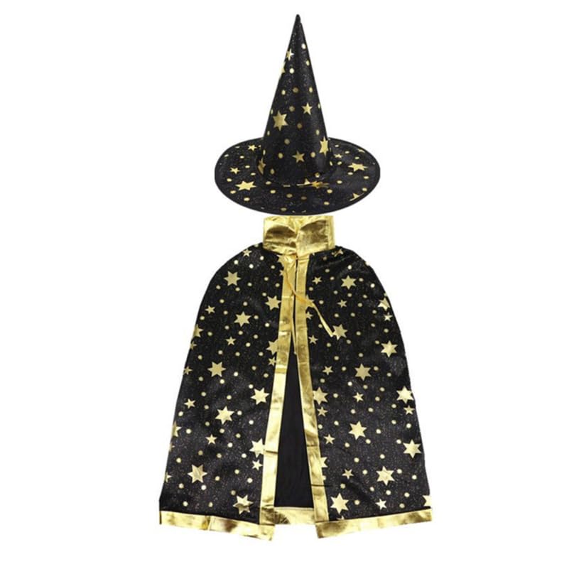 Abaodam Kids Halloween Five-Star Cloak Party Costume Creative Cosplay Cape for Children All-Size Comfortable Performance Dress-up
