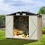Aoxun Outdoor Storage Shed,8.1 x 5.3 FT, Garbage Can,Outdoor Metal Shed for Tool,Garden,Bike, Brown