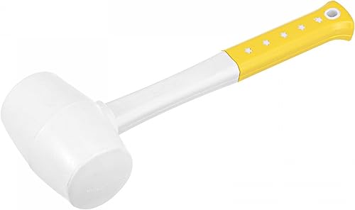 uxcell Mazo de goma de 26 onzas, martillo ligero de doble cara con mango antideslizante de plástico, 2 piezas