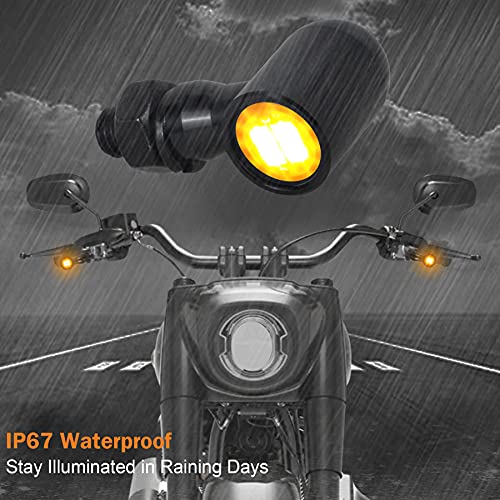 Image of Led Turn Signal Lights Universal Mini Size Blinkers Front Motorcycle Indicator Compatible with Harley Honda Kawasaki Suzuki Triumph Yamaha