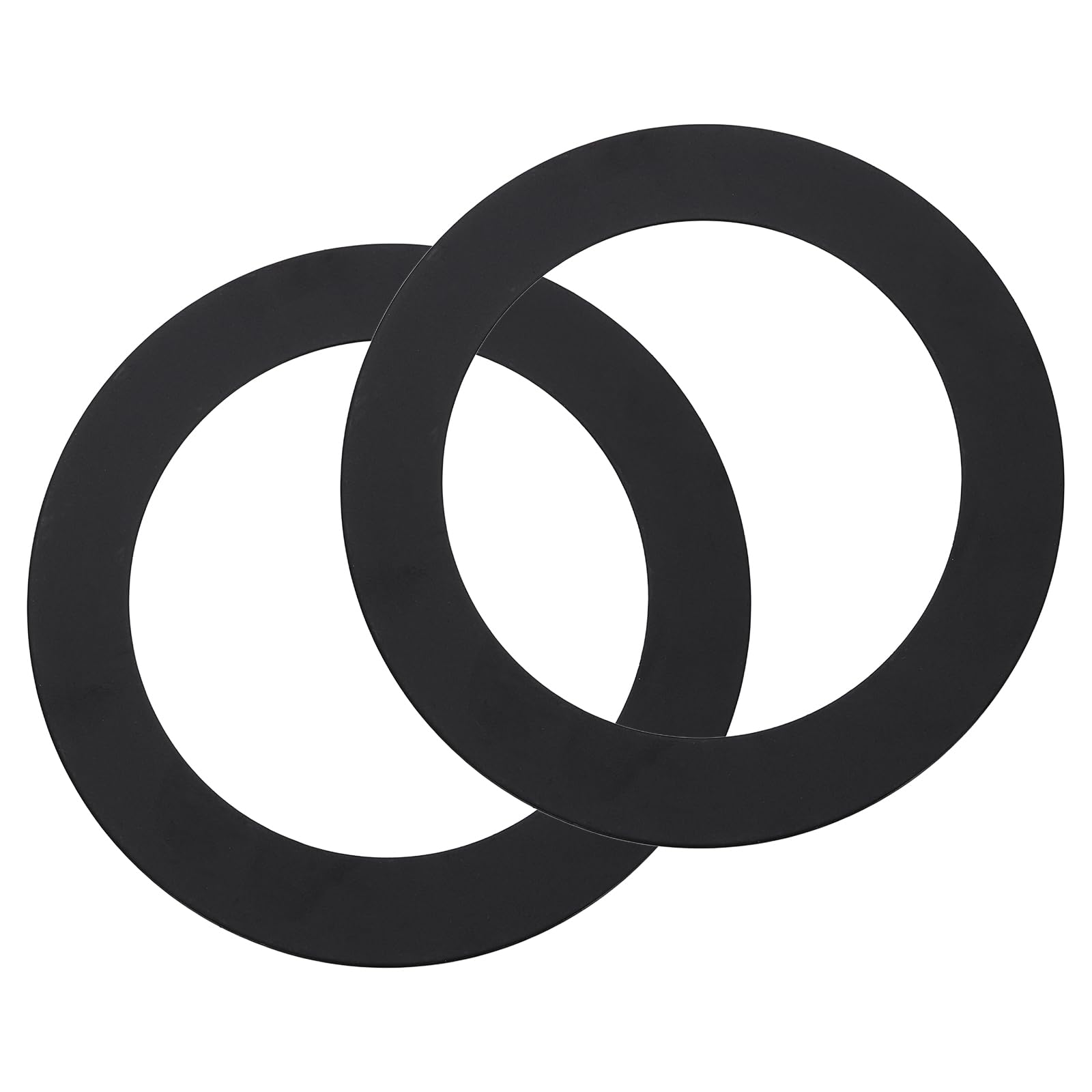 sourcing map 2Pack Goof Rings, 3.4" ID 4.7" OD Steel Flat Goof Trim Ring Light Cover Plate Flush Mount Can Converter for Recessed Downlight Vent Ceiling Medallion Wall Hole Decor, Matte Black
