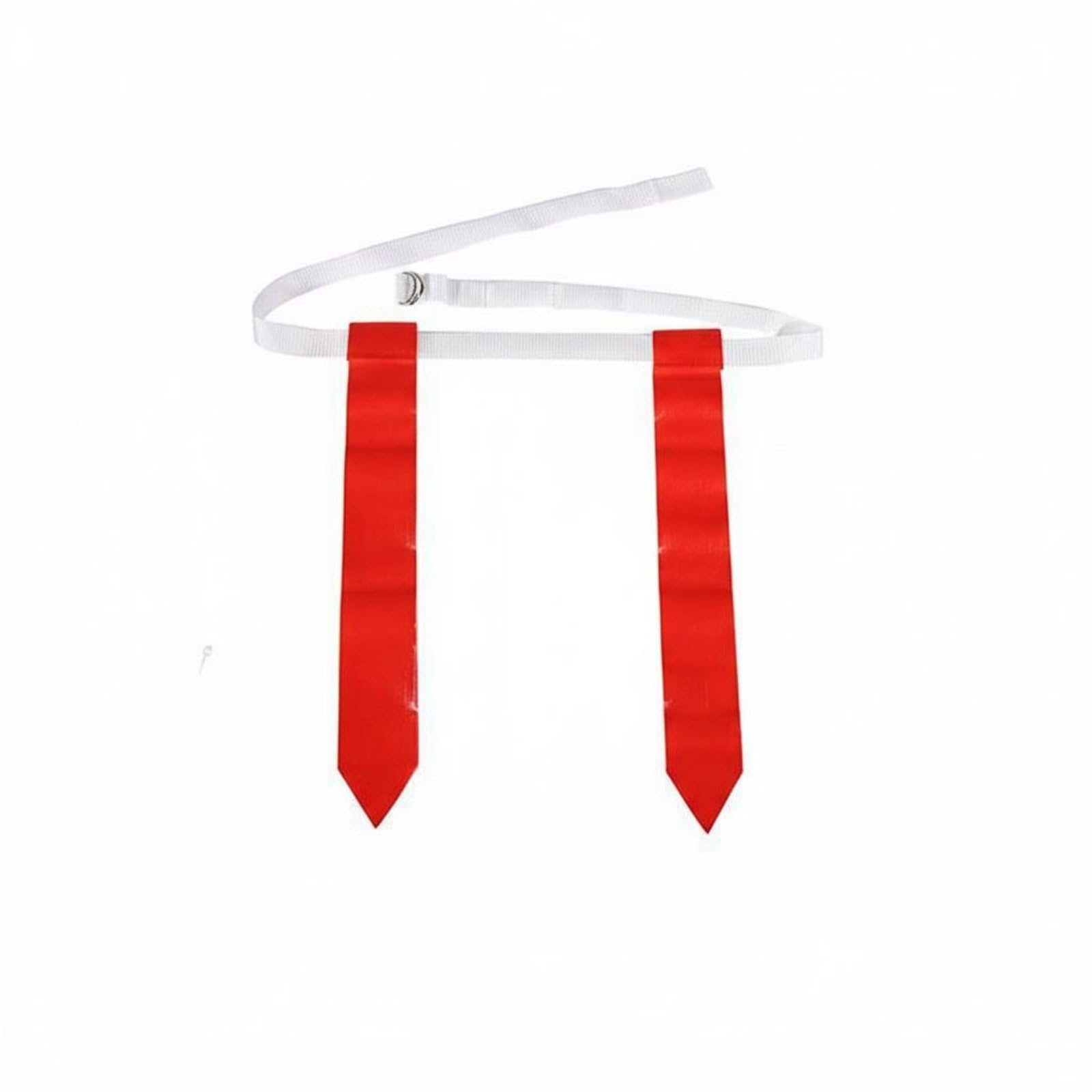 Non-Contact American Football Waist Tackle-Without Belt Set Tear-Resistant Team Game Gear Long-Lasting for Young Players, Kids, Beginners, PE Class, Training, League Matches, Red, D-Ring-image-33