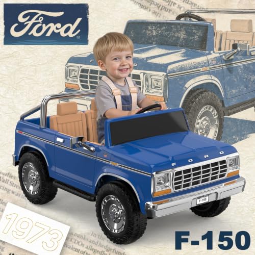Image of ANPABO Licensed Ford F-150 24V 2 Seater Ride on Car for Kids, Dark Blue