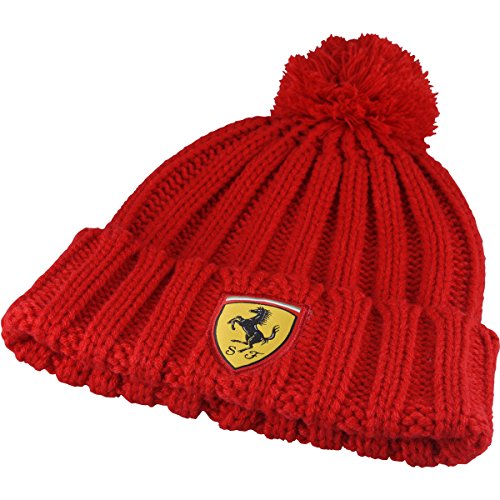 Bonnet Ferrari F1 grosse laine enfant chaud et confortable
