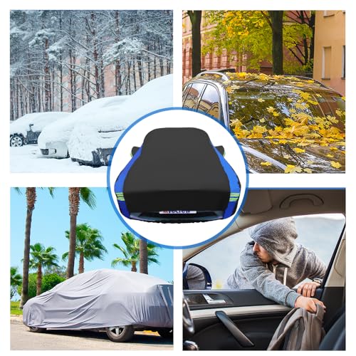 Image of Avecrew Car Cover for Tesla Model Y, Custom Fit Full Exterior Cover with Charging Port and Breathable Ventilation Mesh, Waterproof All Weather Outdoor Rain Snow Sun Protection Cover