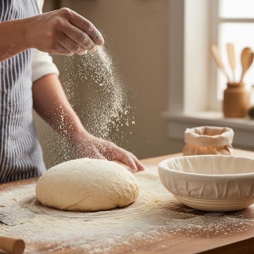 2PCS Bread Proofing Cover for Banneton Basket, Round Brotform Liner Cloth, Natural Rattan Bread Covers for Dough, Homemade Sourdough Baking Accessories, Pastry Cloth (Oval, 9.8Inch) - Thumbnail 6