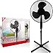 Standventilator mit 3 Geschwindigkeitsstufen I 42W I Stufenlos höhenverstellbar I Ventilator I Luftkühler I Oscillating Fan I Air Conditioner (Standventilator Weiß)