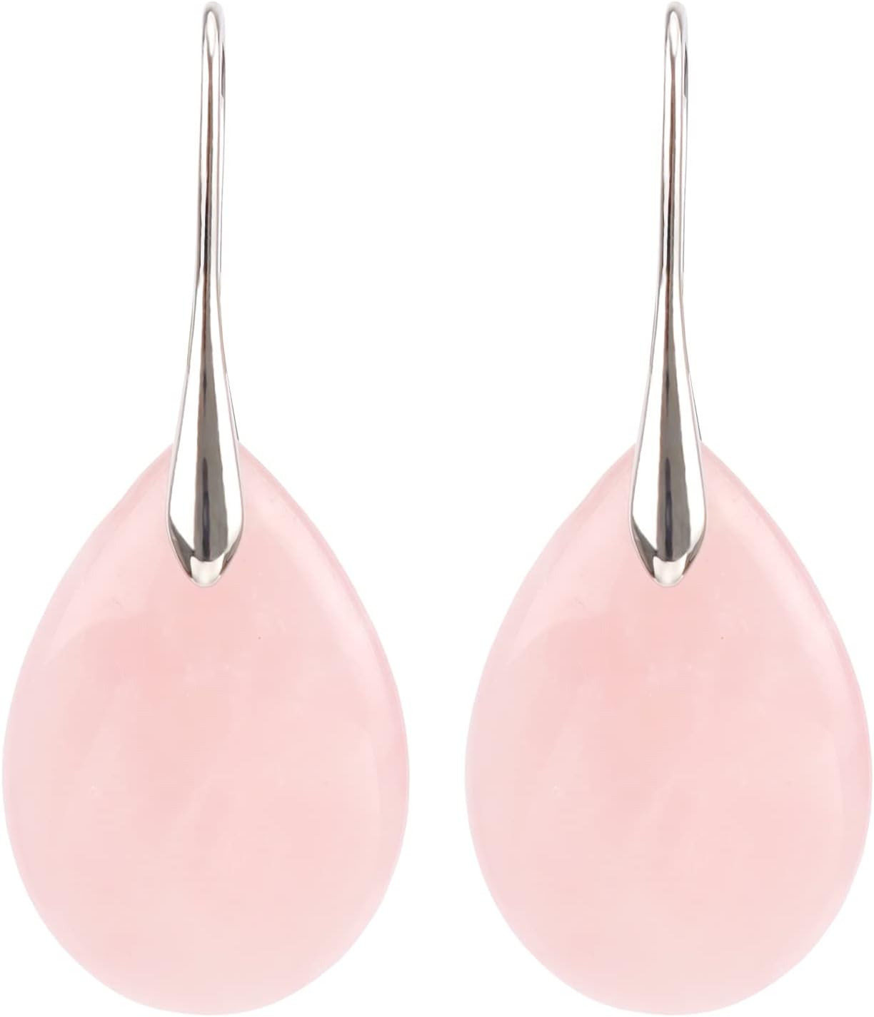 Natural Stone Teardrop Earrings Crystal Healing Birthstone Dangle Earrings