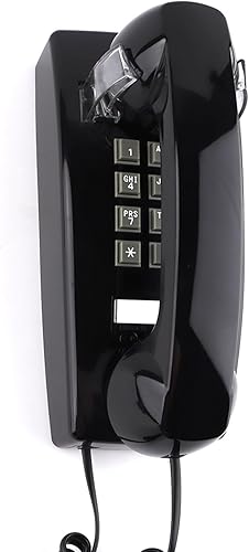 Miniatura 2 de Teléfonos clásicos de pared para teléfono fijo con anillo mecánico, teléfono retro montado en la pared resistente al agua, antiguo teléfono de