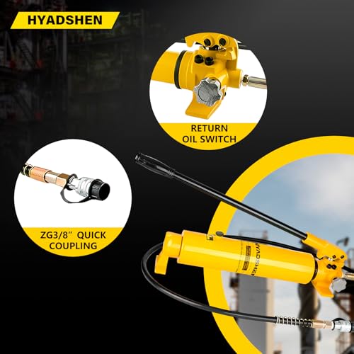 Image of CP-700-2 Hydraulic Manual Pump 10000psi High Pressure Hydraulic Hand Pump 2700cc Oil Capacity Hydraulic Lifting Pump