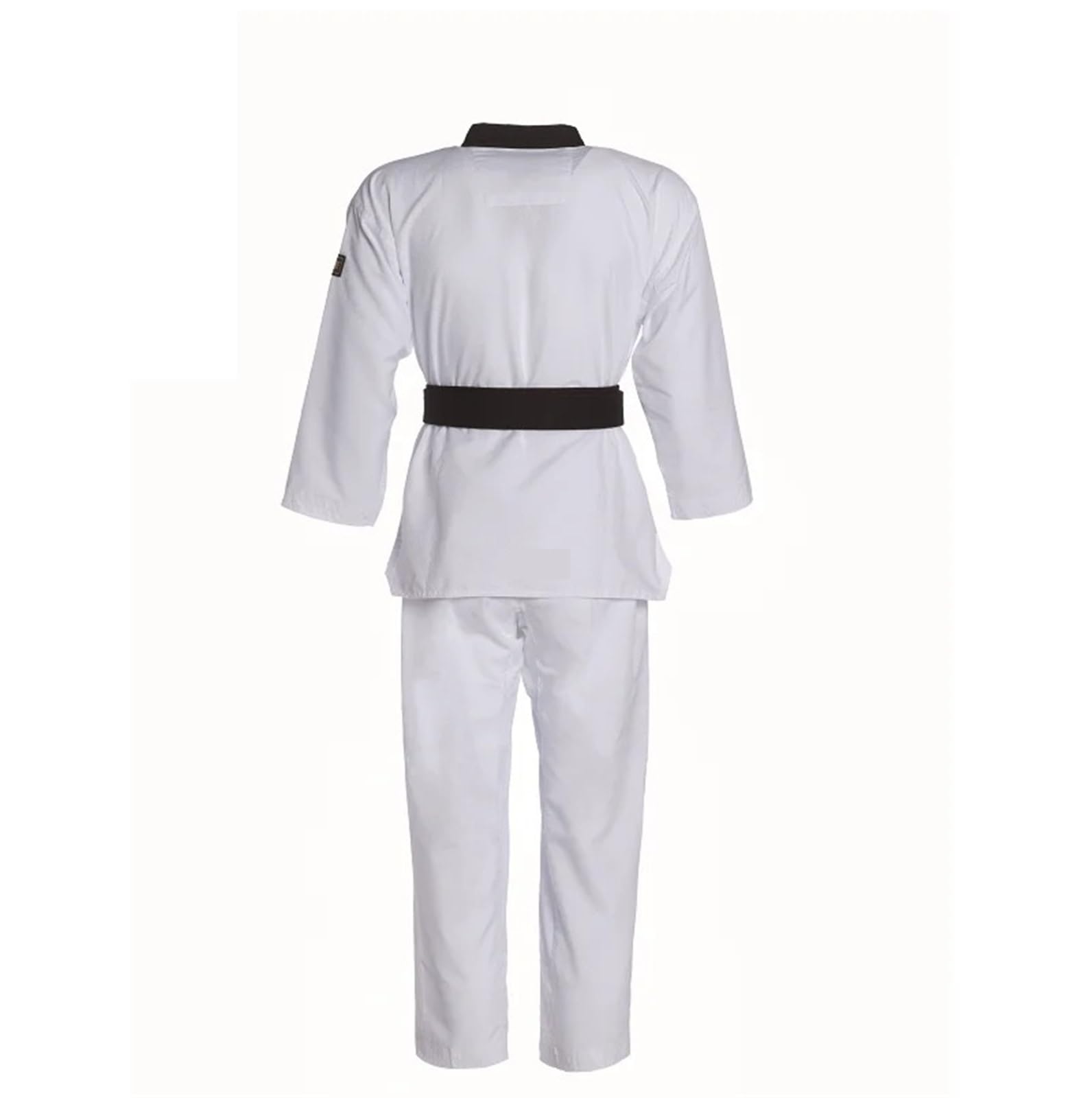 Ropa Uniforme de Taekwondo Blanco Conjunto de Judo de Karate Niños Adultos Unisex Panel de Malla Transpirable de Manga Larga para Entrenamiento
