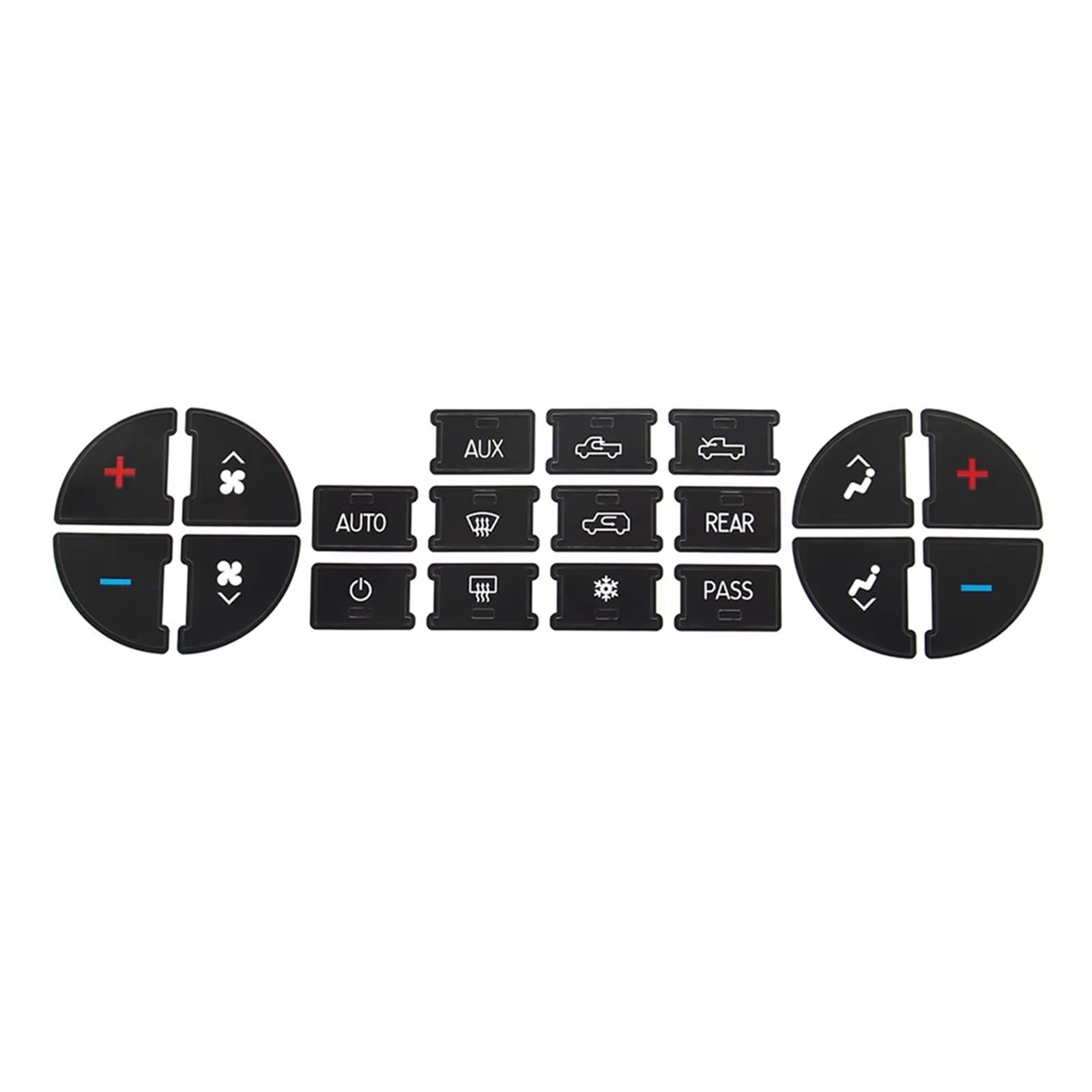 Decorative Stickers Compatible with Chevrolet for Tahoe for Suburban for Avalanche Car Air Conditioning Dashboard Button Repair Kit Sticker