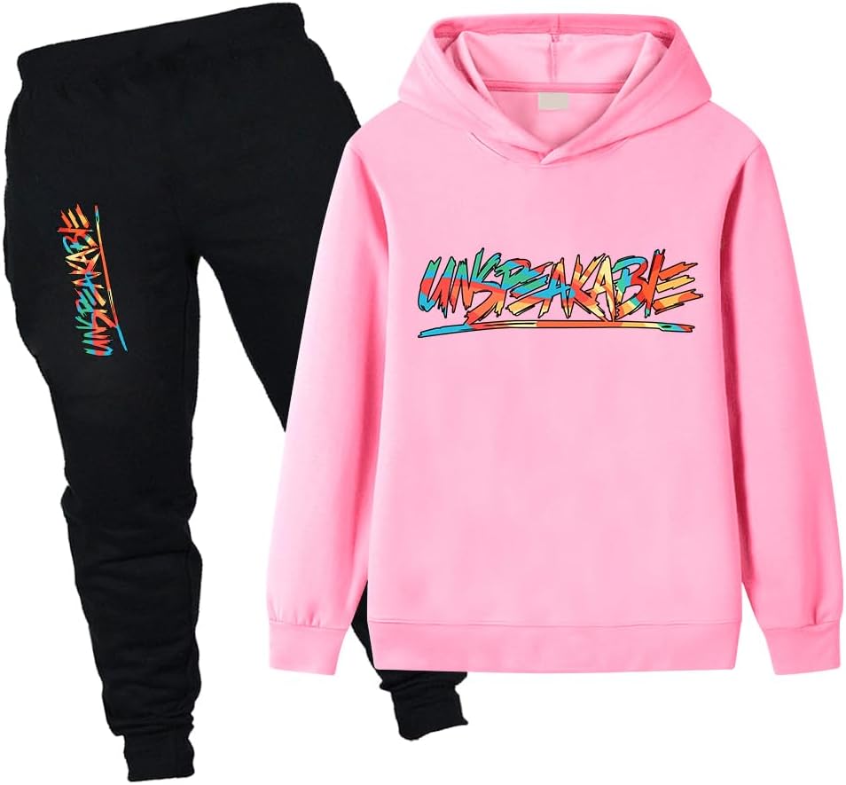 Boys' Hoodie and Sweatpants Set - Kids 2 Piece Casual Jogger Outfit for Boys 2-13 Years, Pullover with Pants