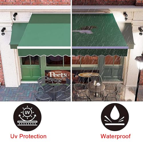 Toile de rechange imperméable pour auvent bâche ombrage durable verte