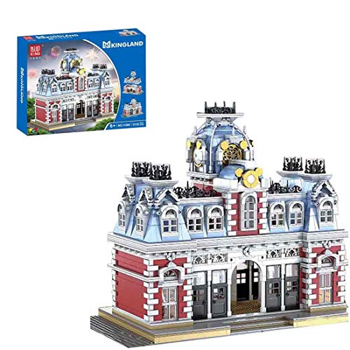 ZJLA Modulares Townhouse Fantasy Kingdom Modellbausteine, 3132 Klemmbausteine Haus Architektur Modellbau, Häuser…