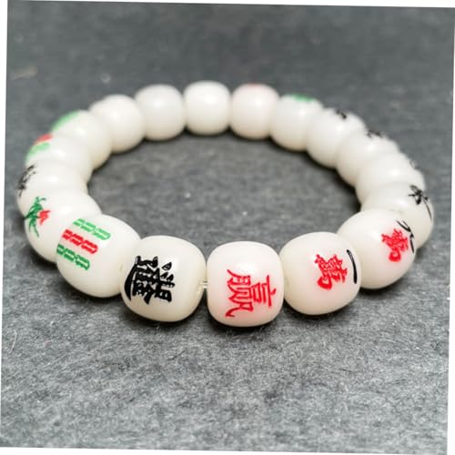 Pulsera de Abalorios Estilo Mahjong Chino Único miniatura 5