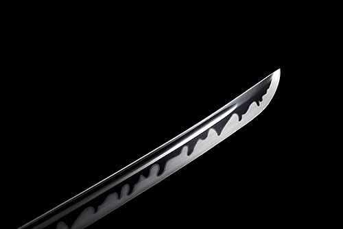 Miniatura 5 de JIHPEN sword, Katana de espiga completa de 41 pulgadas, espada samurai hecha a mano, espada japonesa Tachi Odachi hecha a mano, acero de alto