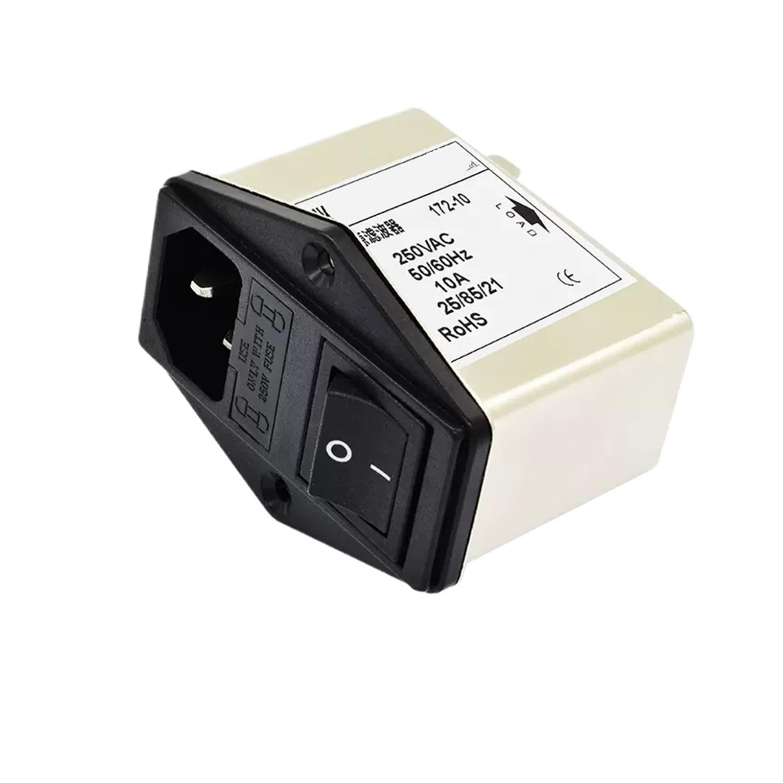 Filtro de potencia YB172 de 6A y 220V con interruptor conmutado para ruido eléctrico