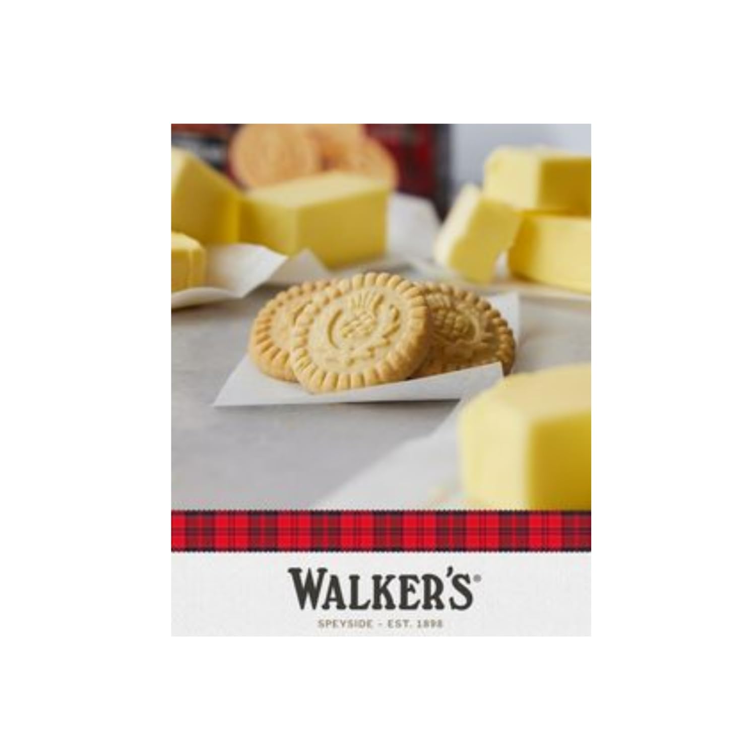 Walkers | Biscotti Rotondi Scozzesi | Biscotti Pasta Frolla Burro e Sale - 12 Astucci | Puro Burro Frollini Inglesi Tradizionali