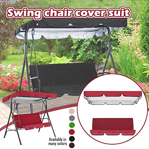 Comior Swing Canopy Replacement Cover And Swing Chair Cover Set Swing Waterproof Canopy Cover Garden Chair Outdoor Hammock Cover Uv Protection Chair Top Cover For Porch Patio Pool Red Medium #TOP2