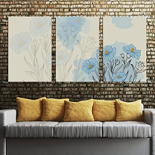 Toile Mur Art Fleurs Bloom | Solution Mur Vide Salon Prêt à Accrocher - 5