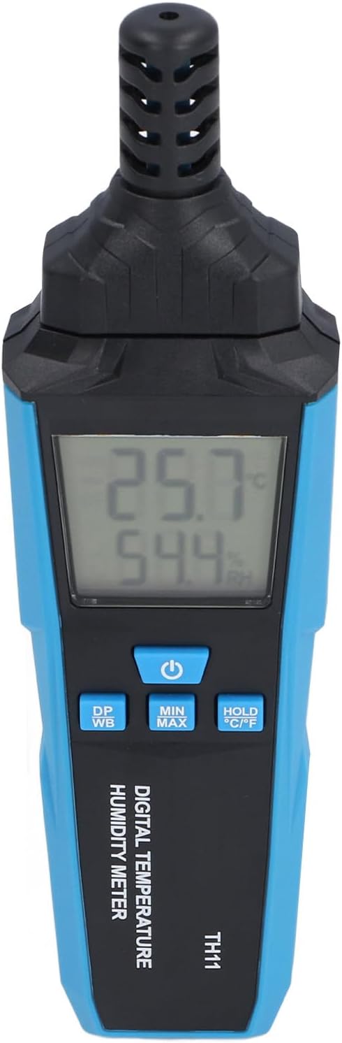 Industrial Handheld Thermometer Hygrometer, Multifunction Digital Temperature Humidity Meter with Auto Off, for Food Storage, Warehouse Management, etc.Heating, Cooling & Air Quality Industrial Handheld Thermometer Hygrometer, Multifunction Digital Temperature Humidity Meter with Auto Off, for Food Storage, Warehouse Management, etc.Heating, Cooling & Air Quality