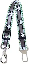 MY PET BRASIL Cinto De Segurança Para Cães 80Cm Regulável Adaptador De Carro Para Cachorros Guia Pet Transporte Viagem E Passeio Modelo Universal Estampa Panda