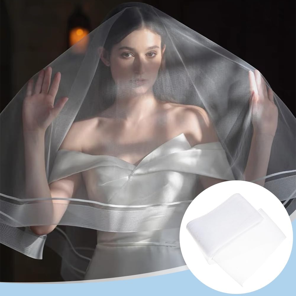 BENECREAT 30 Yards Stiff Horsehair Braid, WhiteSmoke 7 Inch Horsehair Braid Polyester Horsehair Braid for Boning Sewing Wedding Dress Dance Gowns Dress