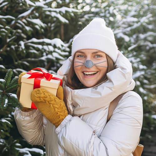 Zestivra Cache-nez d'hiver – Masque amusant pour temps froid | Couche de protection en tricot avec ajustement confortable, article de mode unique, accessoire de protection thermique pour homme, femme – vue 5