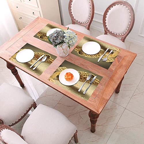 Set de table léopard résistant à la chaleur et imperméable lavable - 3