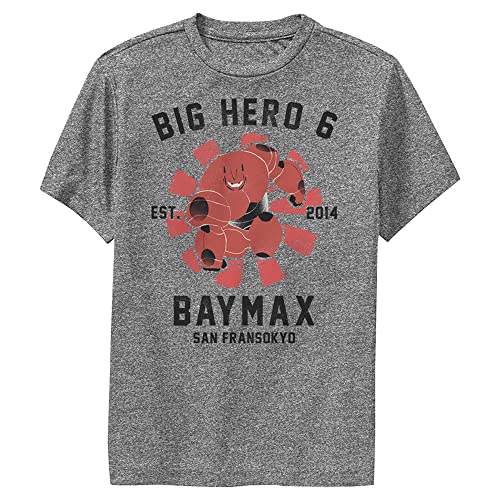 Disney Big Hero 6 Baymax Collegiate Boys Short Sleeve Tee Shirt