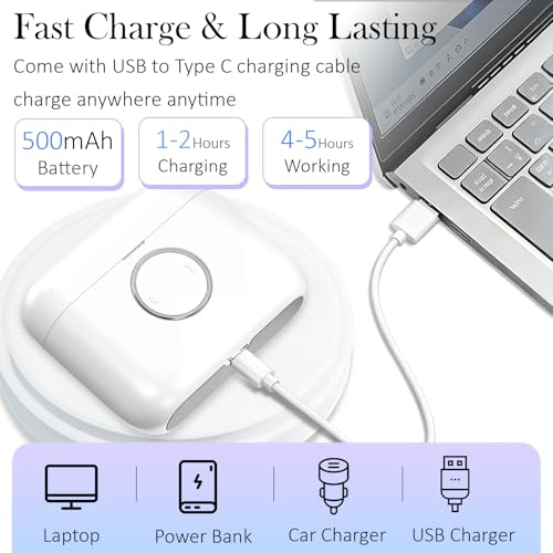 YunLuna Electric Nail Clipper, Electric Fingernail Clippers with 2-Speeds, Rechargeable Electric Automatic Nail Clipper for Seniors, Electric Nail Trimmer with Light, Safe for Seniors Adults Baby Kids — view 5