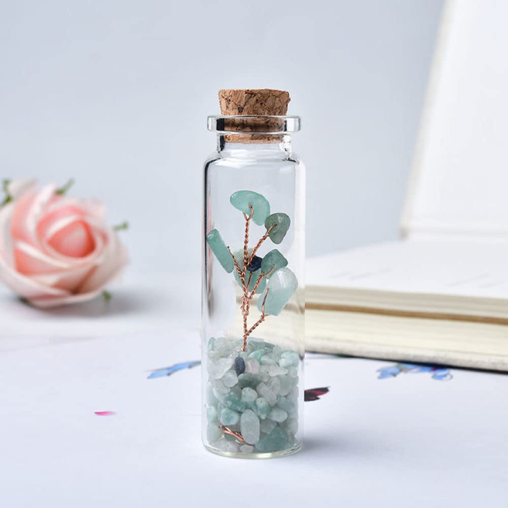 Bouteille à la dérive en aventurine naturelle pour créer un espace zen à la maison