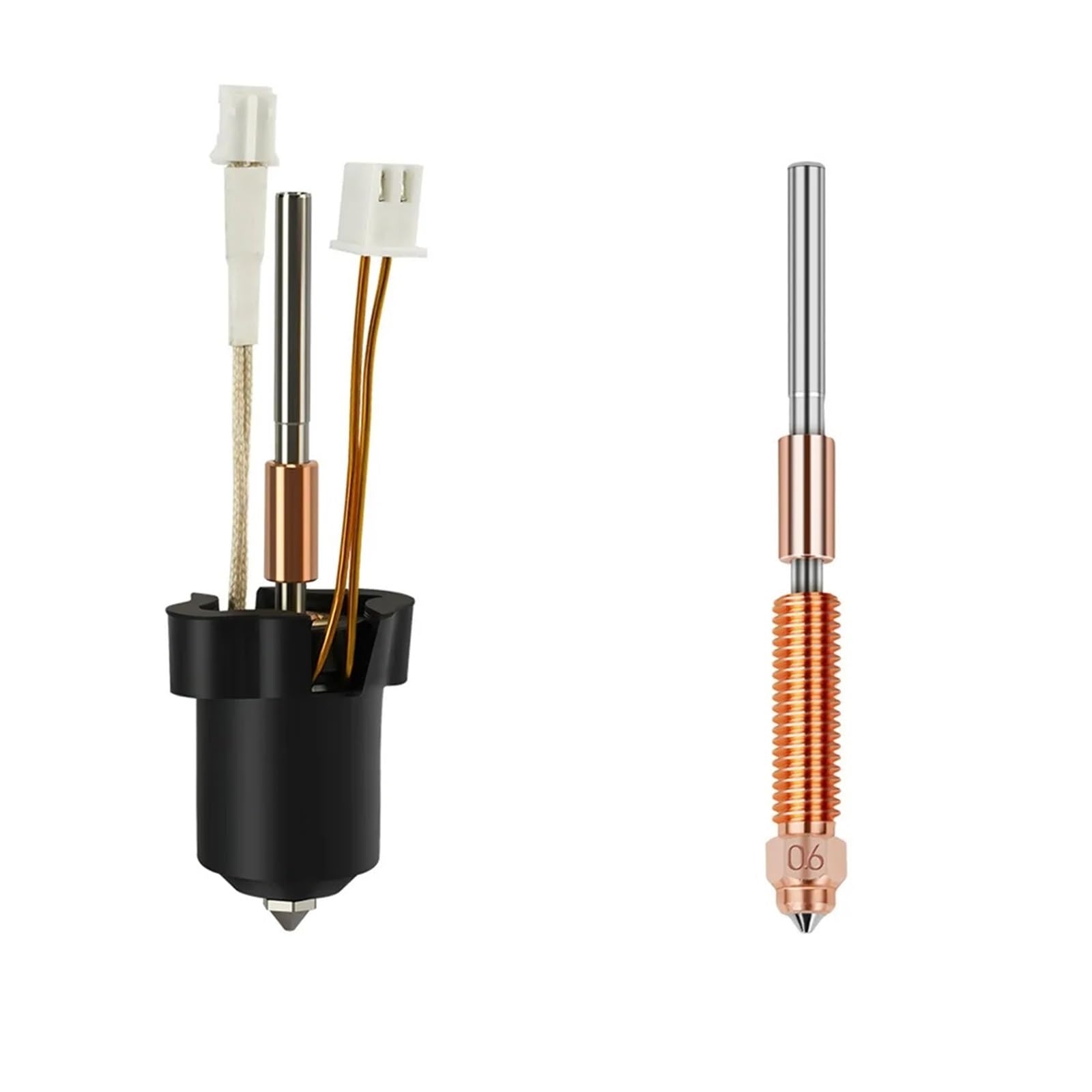 K1C K1 Max Keramik Heizblock-Set 3D-Druckerteile Schnellwechseldüse Wärmeunterbrechungswiderstand(Hotend black N0.6)