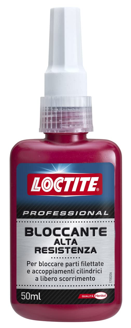 Loctite Professional Bloccante Alta Resistenza, Bloccante per ingranaggi meccanici ad alta resistenza, Trasparente, 50 ml