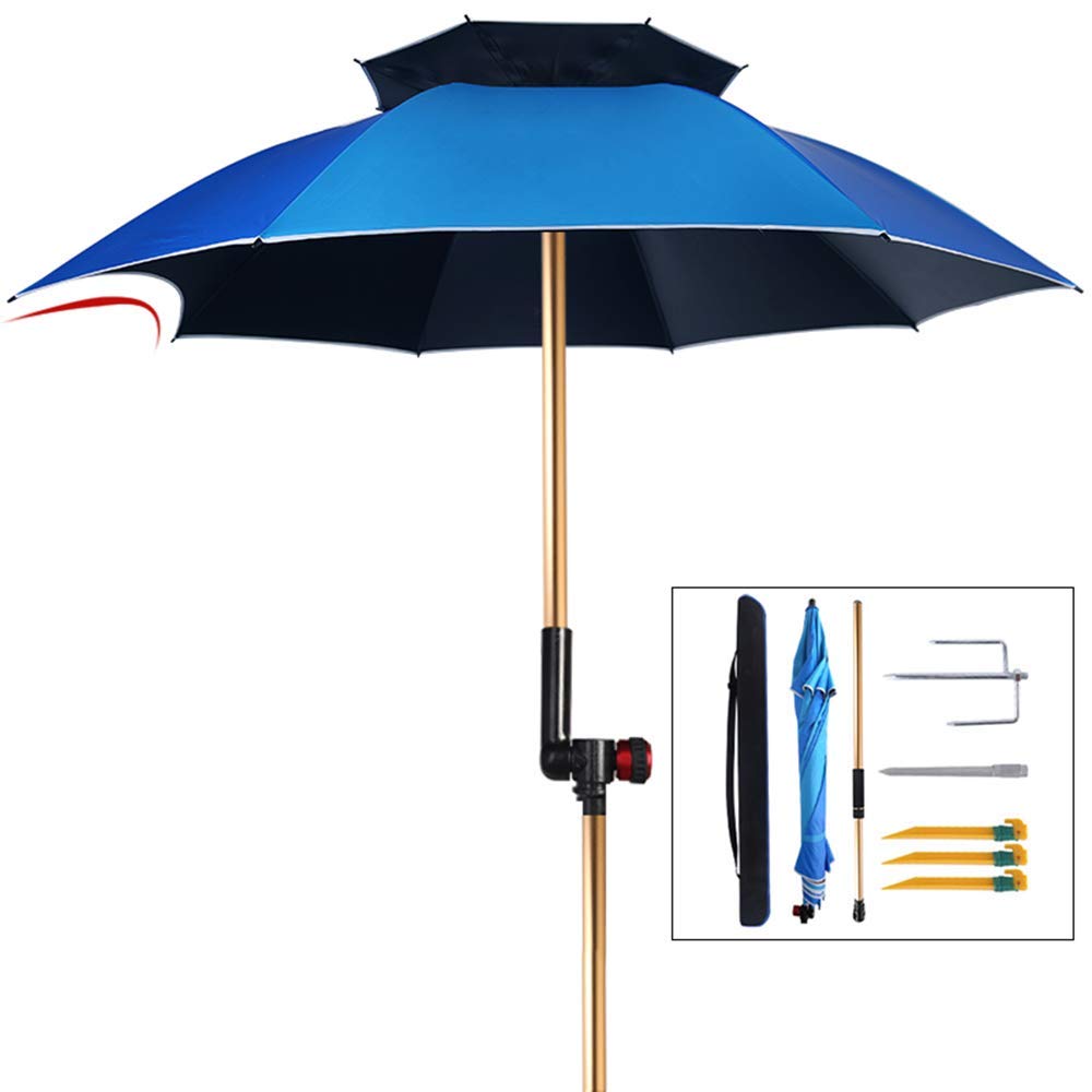 Amazon | 、360°自由調整、2層ビニール傘、16ガラス繊維リブ