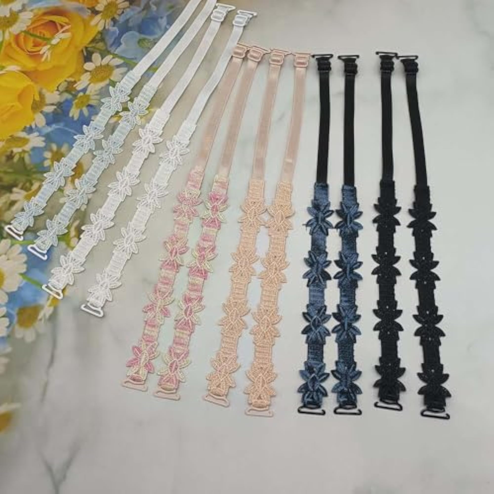 Embroidered Replacement Shoulder Strap Gradient Color Solid Soft Comfortable Back Strap