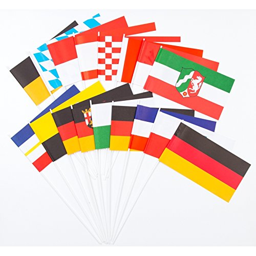 Everflag Bundesländer-Set Aller Bundesländer + Deutschland = 17 Fähnchen!