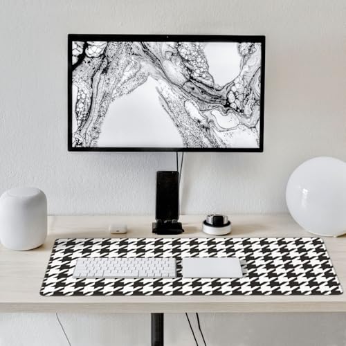 Tapis de souris de jeu imprimé pied-de-poule pour ordinateur portable