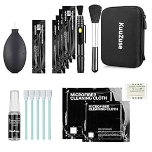 KuuZuse Professional DSLR-Kamera-Reinigungskit mit APS-C-Reinigungstupfern, Mikrofasertüchern, Linsenreinigungsstift für Kameraobjektive, optische Objektive und Digitale Spiegelreflexkameras