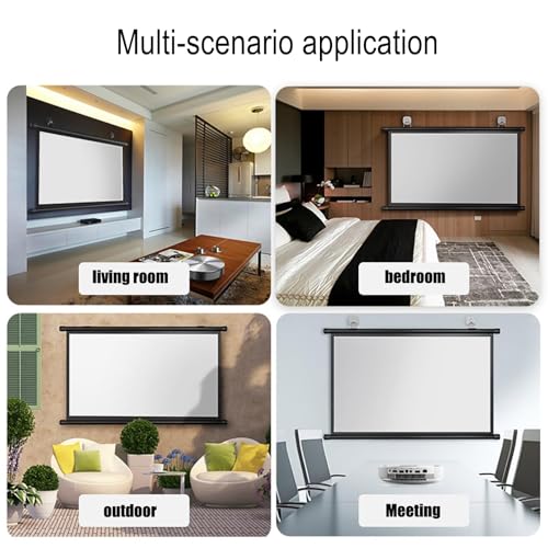 Pantalla manual para proyector 72" 4:3 ROFBIHG miniatura 6