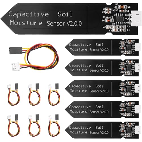 AYWHP 6PCS Bodenfeuchtesensor Modul,Hygrometer Modul,Kapazitive Analoger Hygrometer Feuchtigkeitssensor ohne Korrosion,Soil Moisture Sensor für Arduino