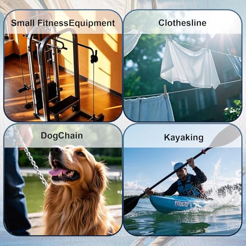 4 Stücke Pulley Single Set, Schalen Riemenscheibe Roller für Seile, Riemenscheibenblock Blockseilrolle, Seilrollen Edelstahl Riemenscheibe, für Große Kajaks, Kanus, Fabriken, Gebäude Usw