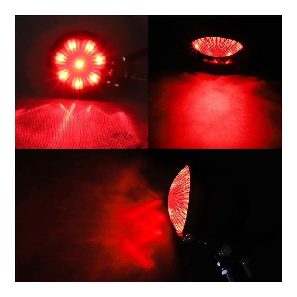 Luz LED De Matrícula Trasera Para Motocicleta 12 V, Freno Para Lámpara Para Bobber Chopper Luz Trasera(1pc Lens Lamp)