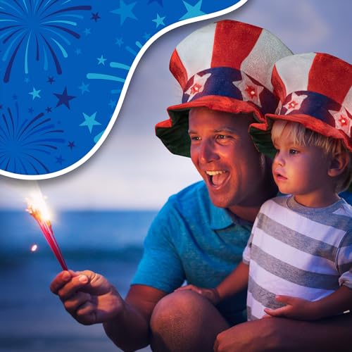 Windy-City-Novelties-LED-Light-Up-Uncle-Sam-4th-of-July-USA-Hat-American-Flag-Pattern-Red-White-Blue-One-Size-Fits-All